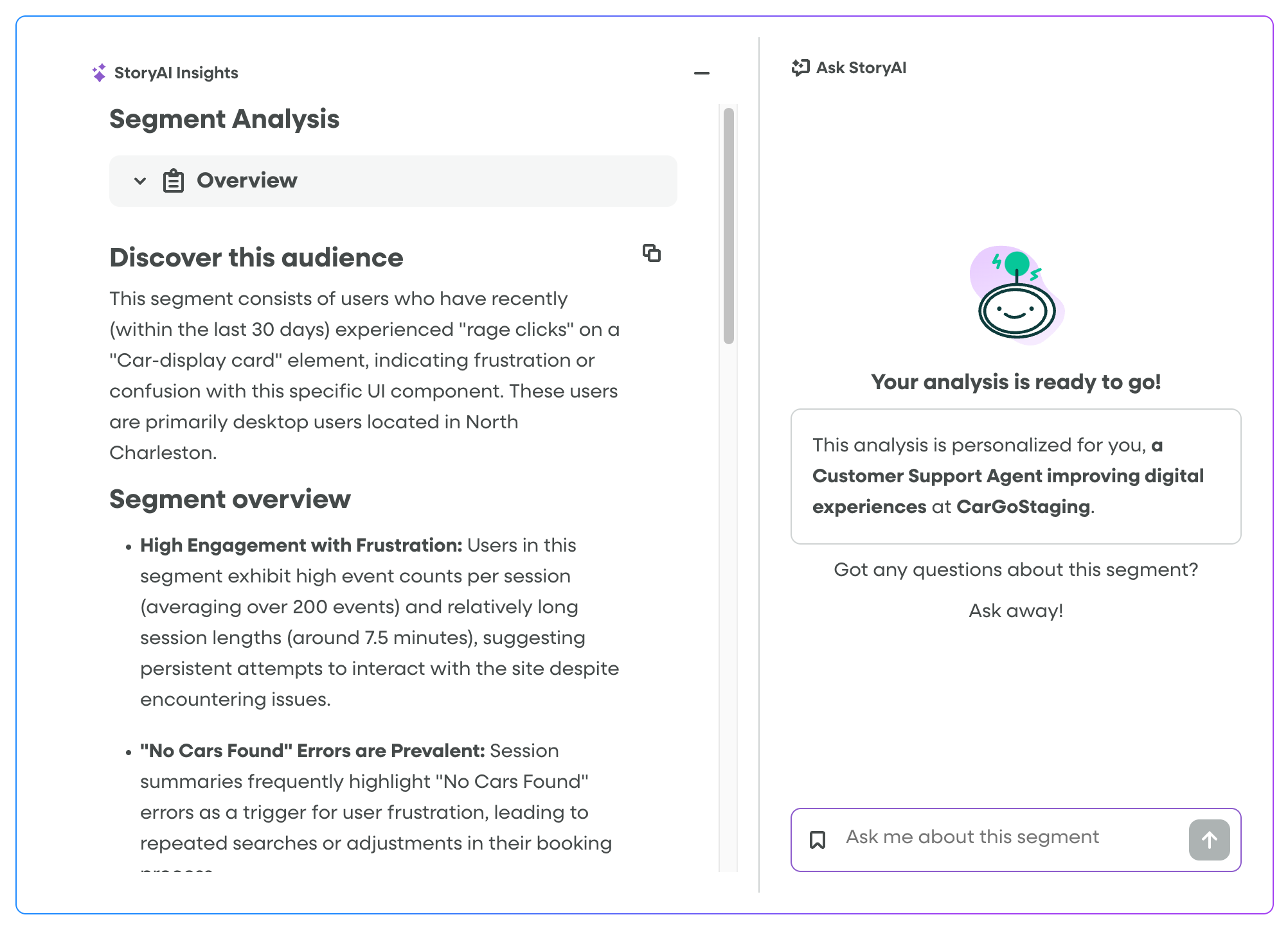 Ask StoryAI in Segments
